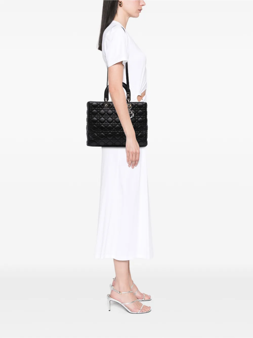 Christian Dior Pre-Owned 2013 Large Lambskin Cannage Lady Dior satchel | Pre-Owned | Image 2