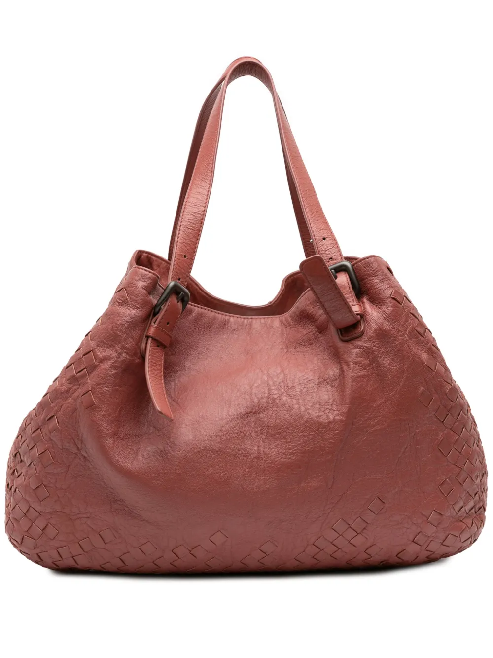 Bottega Veneta Pre-Owned 2012-2025 Large Intrecciato Trimmed Nappa Cesta tote bag | Red | Image 1