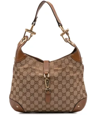 バッグ Gucci GG Jackie Hobo Bag Leather Brown Gucci-GG-Supreme-Monogram-