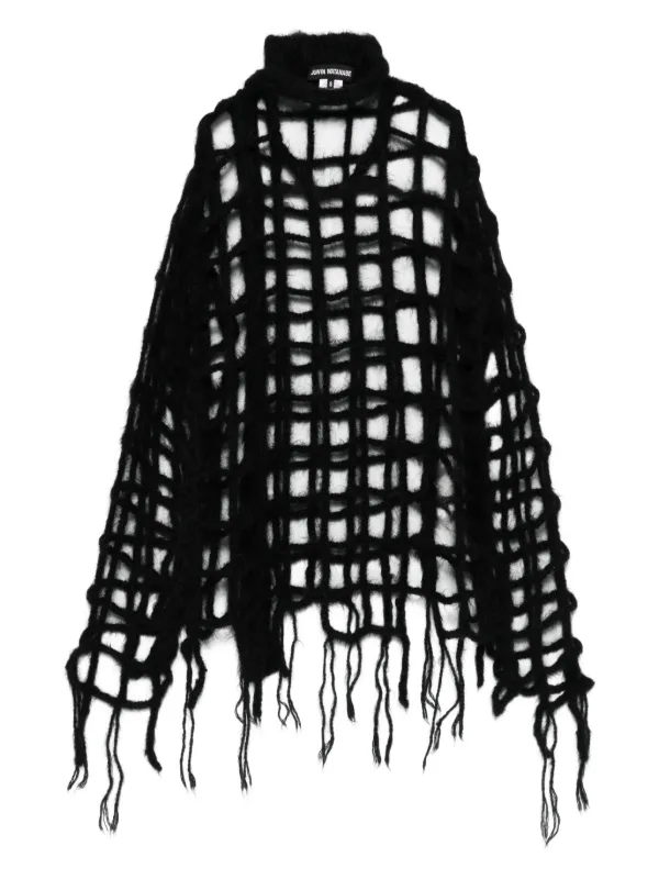 Junya Watanabe Open-knit Jumper in Black