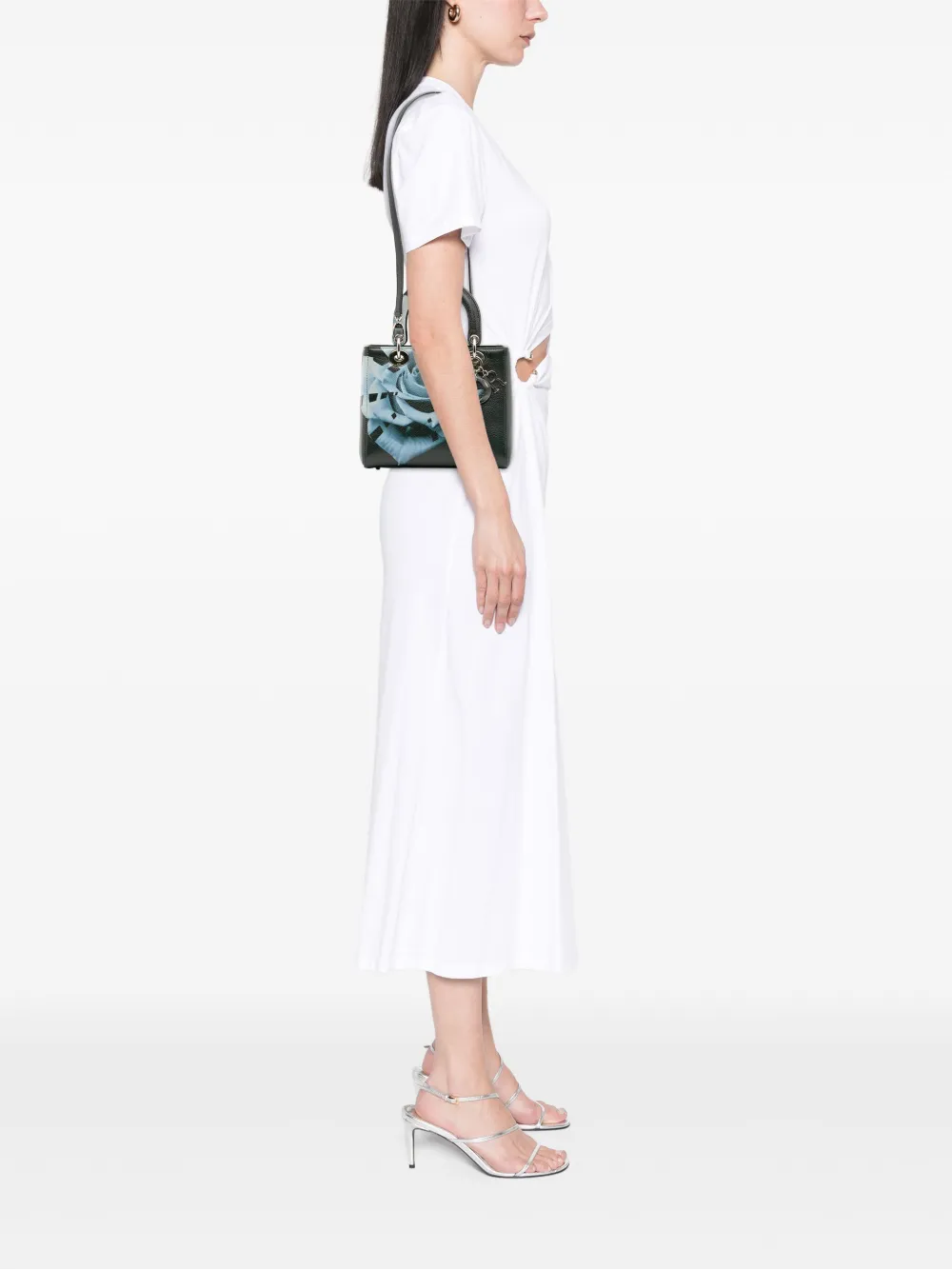 Christian Dior Pre-Owned 2014 Medium Deerskin Floral Print Lady Dior satchel | Pre-Owned | Image 2