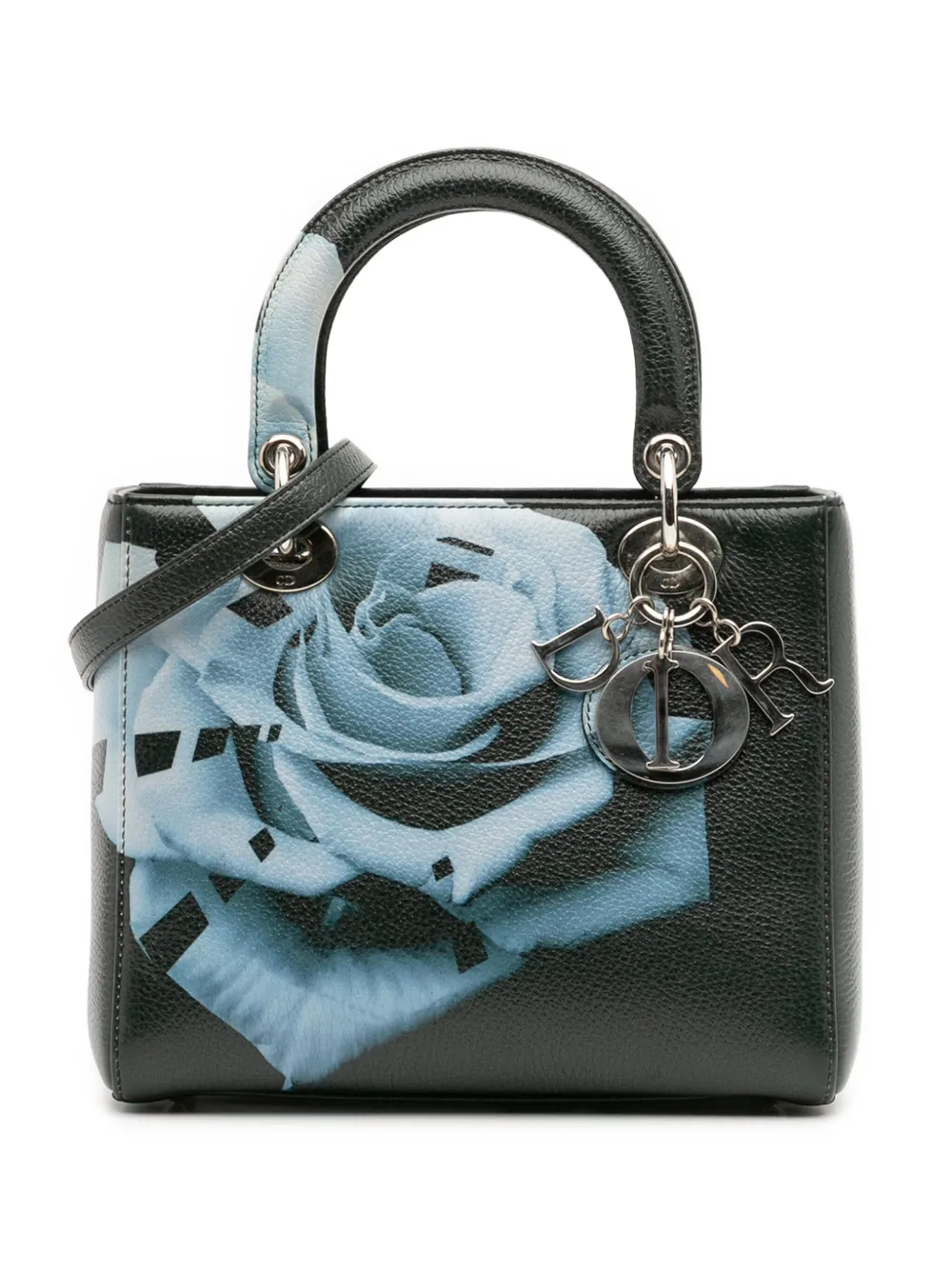Christian Dior Pre-Owned 2014 ミディアム ディアスキン フローラル プリント レディ ディオール Christian Dior Pre-Owned 2014 ミディアム ディアスキン フローラル プリント レディ ディオール