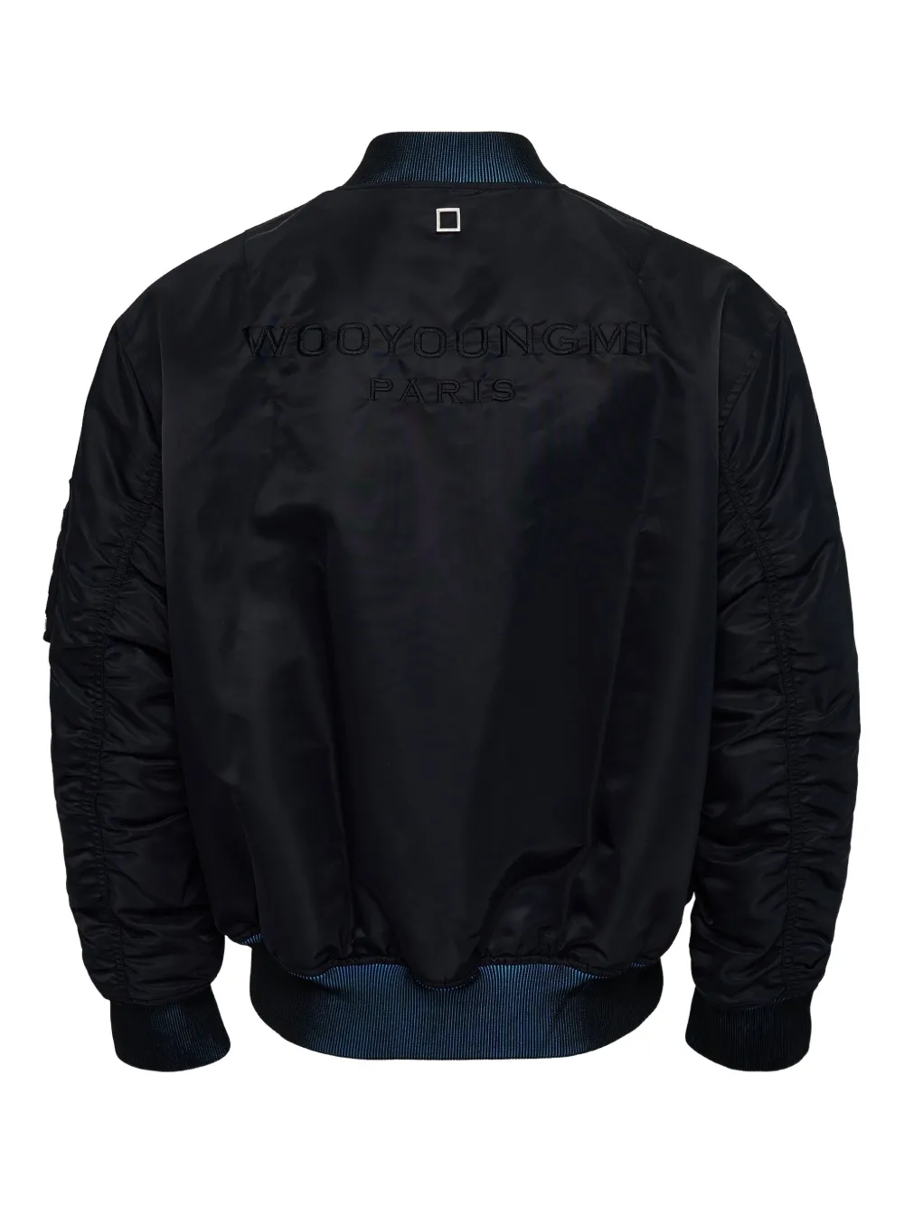 Wooyoungmi Embroidered-back Bomber Jacket In Black