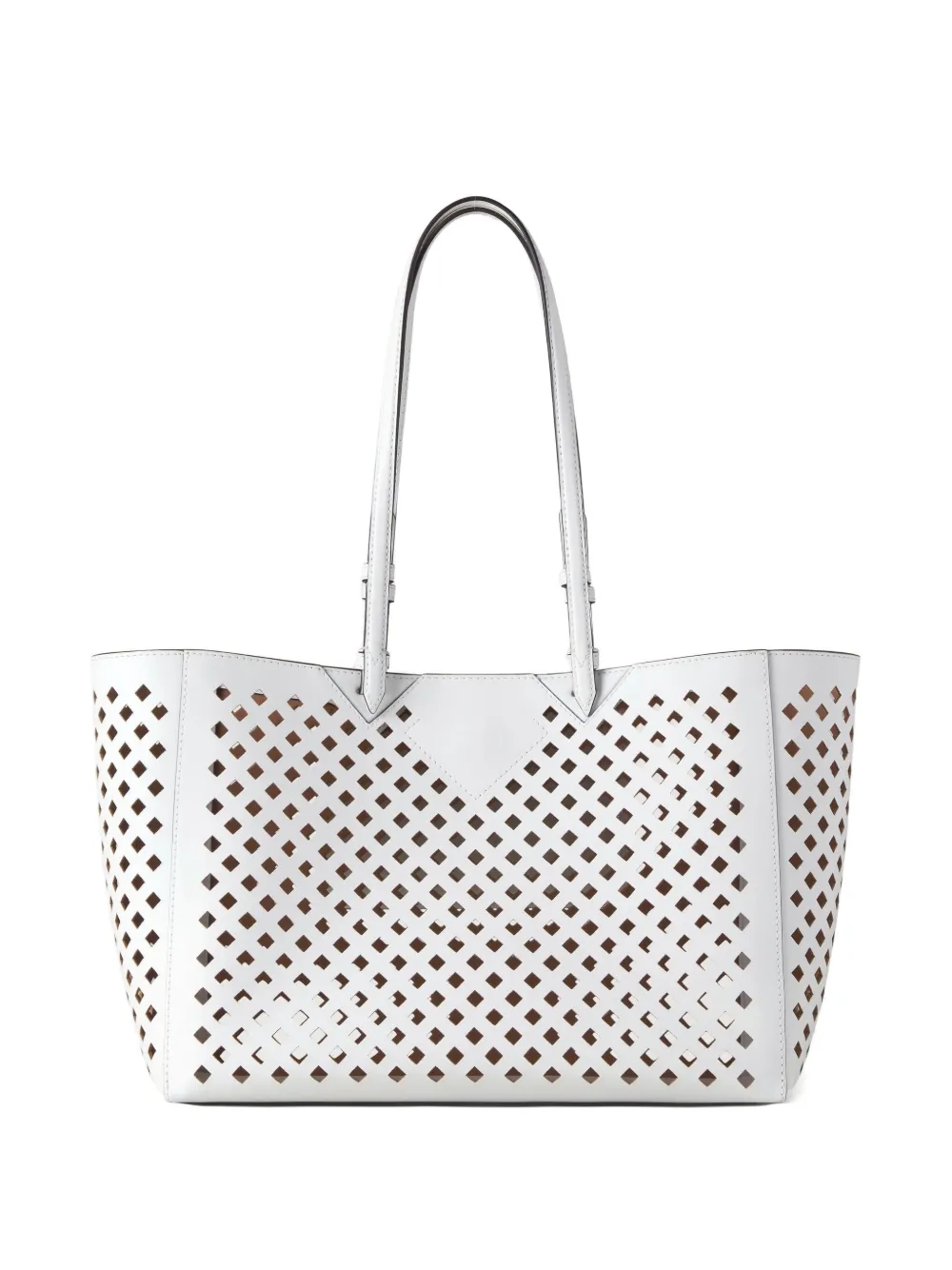 Mulberry perforated leather tote bag - Wit