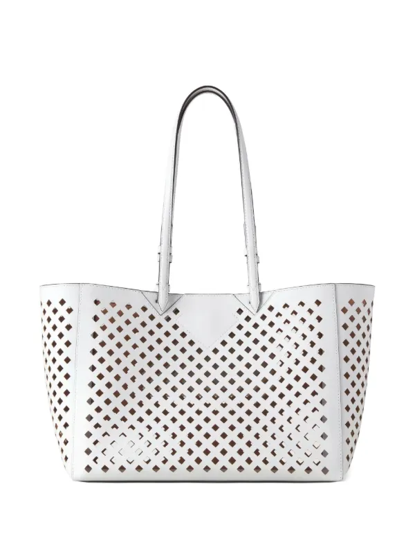 Mulberry Perforated Leather Tote Bag | White | FARFETCH