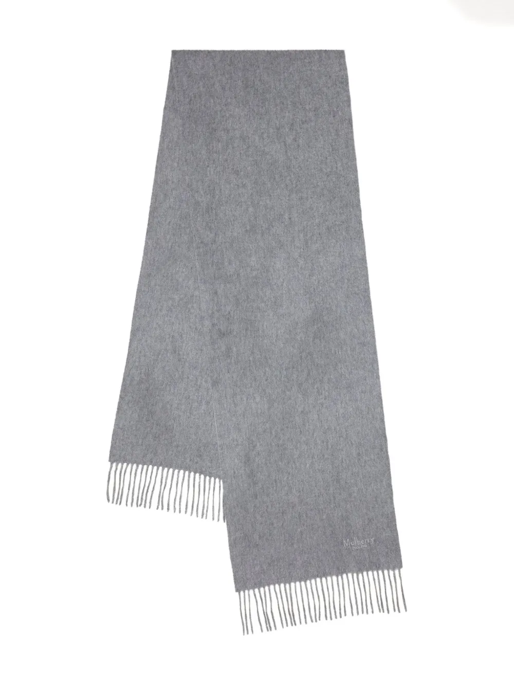Mulberry cashmere fringed scarf