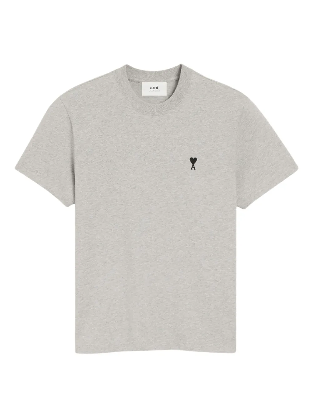 AMI Paris embroidered-logo T-shirt | Grey | Image 1