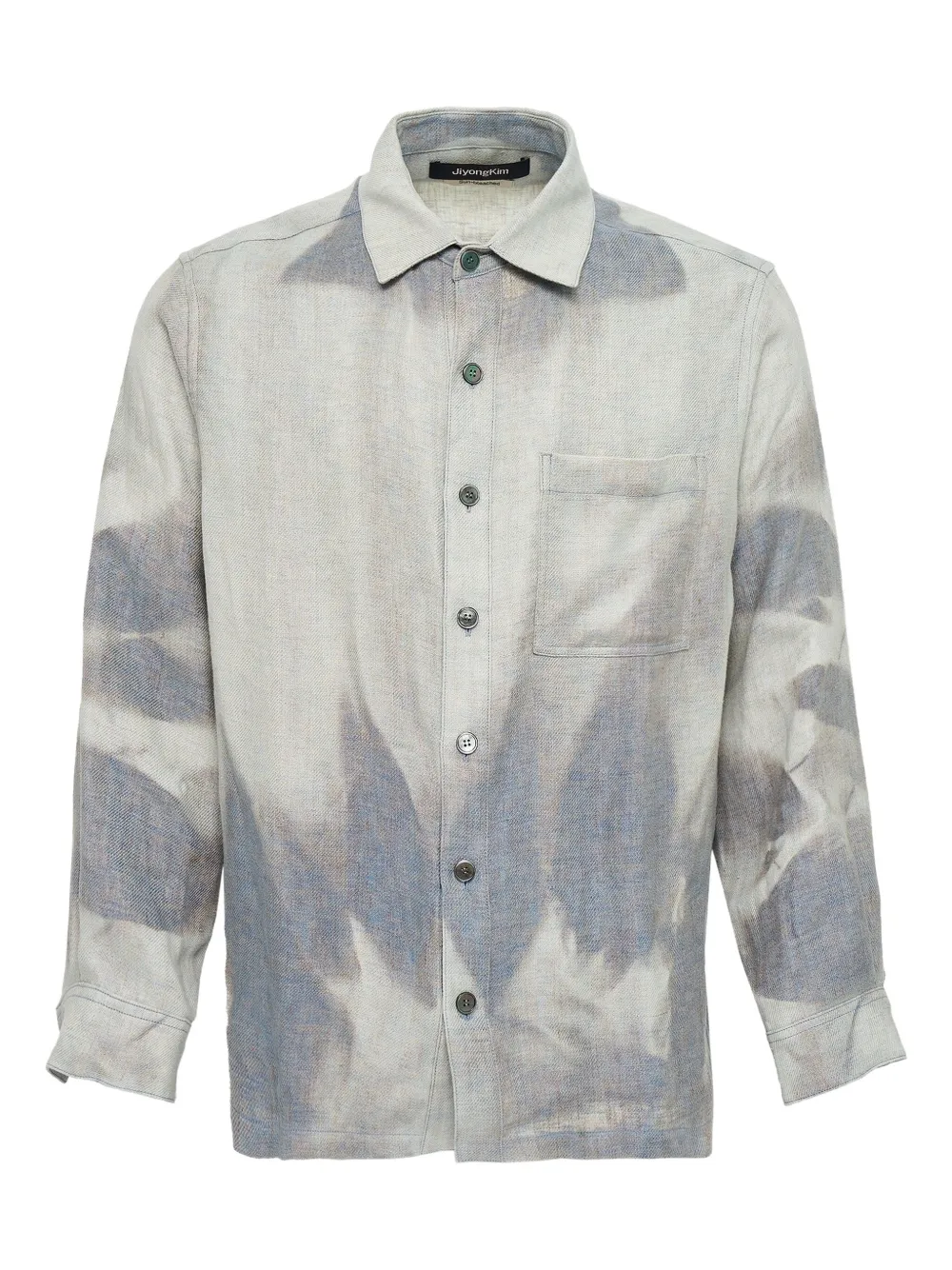 JiyongKim camisa con efecto descolorido | azul | Image 1