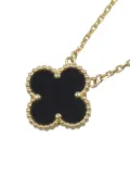 Van Cleef & Arpels Pre-Owned 2005-2020 18K Yellow Gold and Onyx Vintage Alhambra Pendant necklace - Black