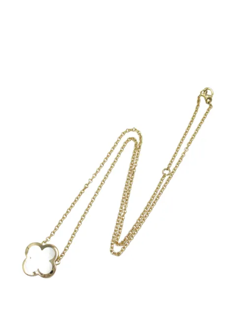 Van Cleef & Arpels Pre-Owned 2000-2006 18K Yellow Gold and Mother of Pearl Pure Alhambra Pendant necklace
