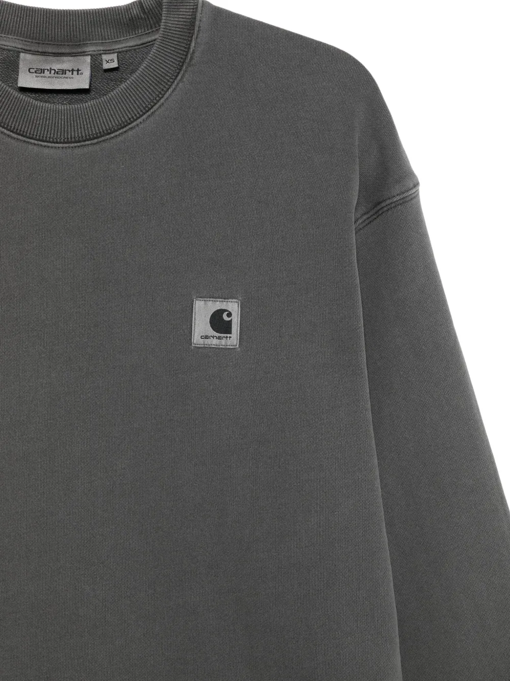 Carhartt Square-logo Cotton Sweatshirt In Gray