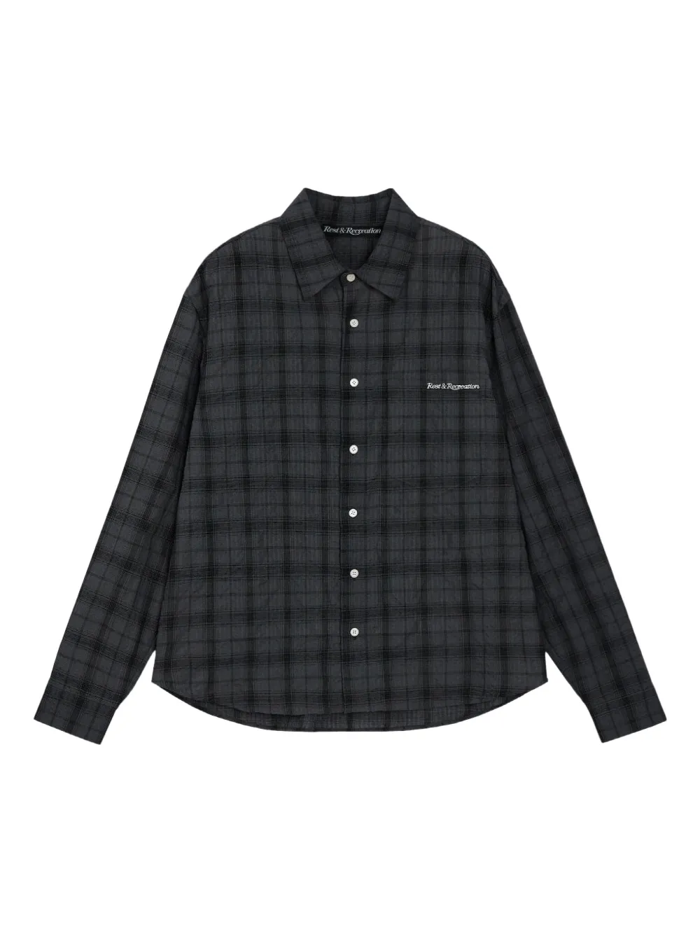 Rest&Recreation check-pattern shirt | Black | Image 1
