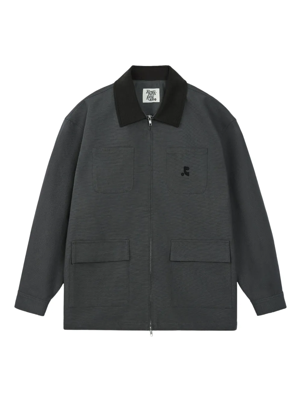 Rest&Recreation cotton zip-front work jacket | Grey | Image 1