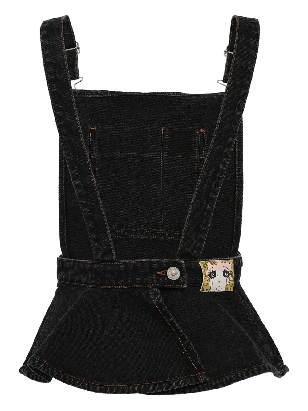 pushBUTTON flared denim overall | Black | Image 1