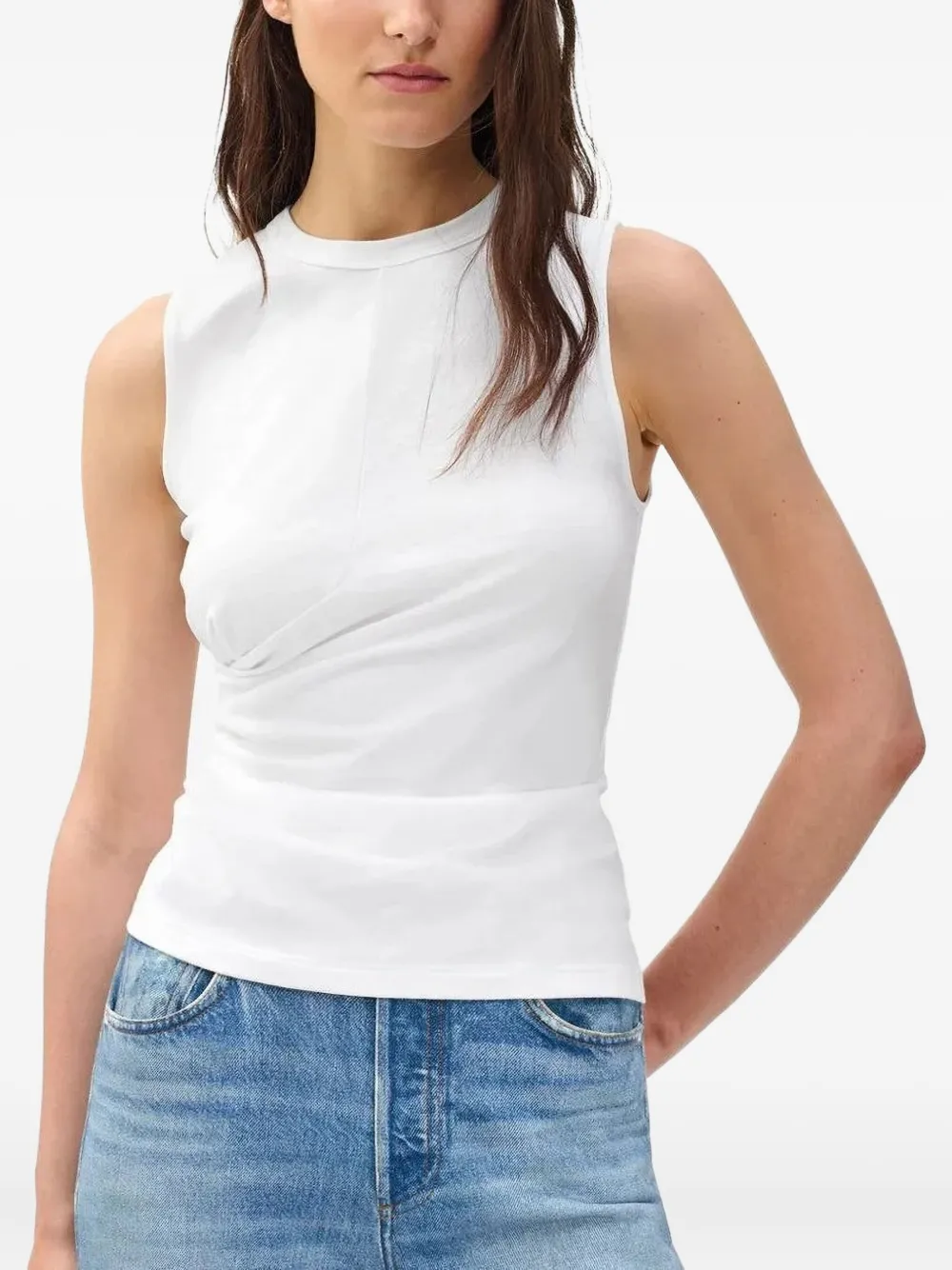 Rag & Bone Mica Wrap Tank Top In White