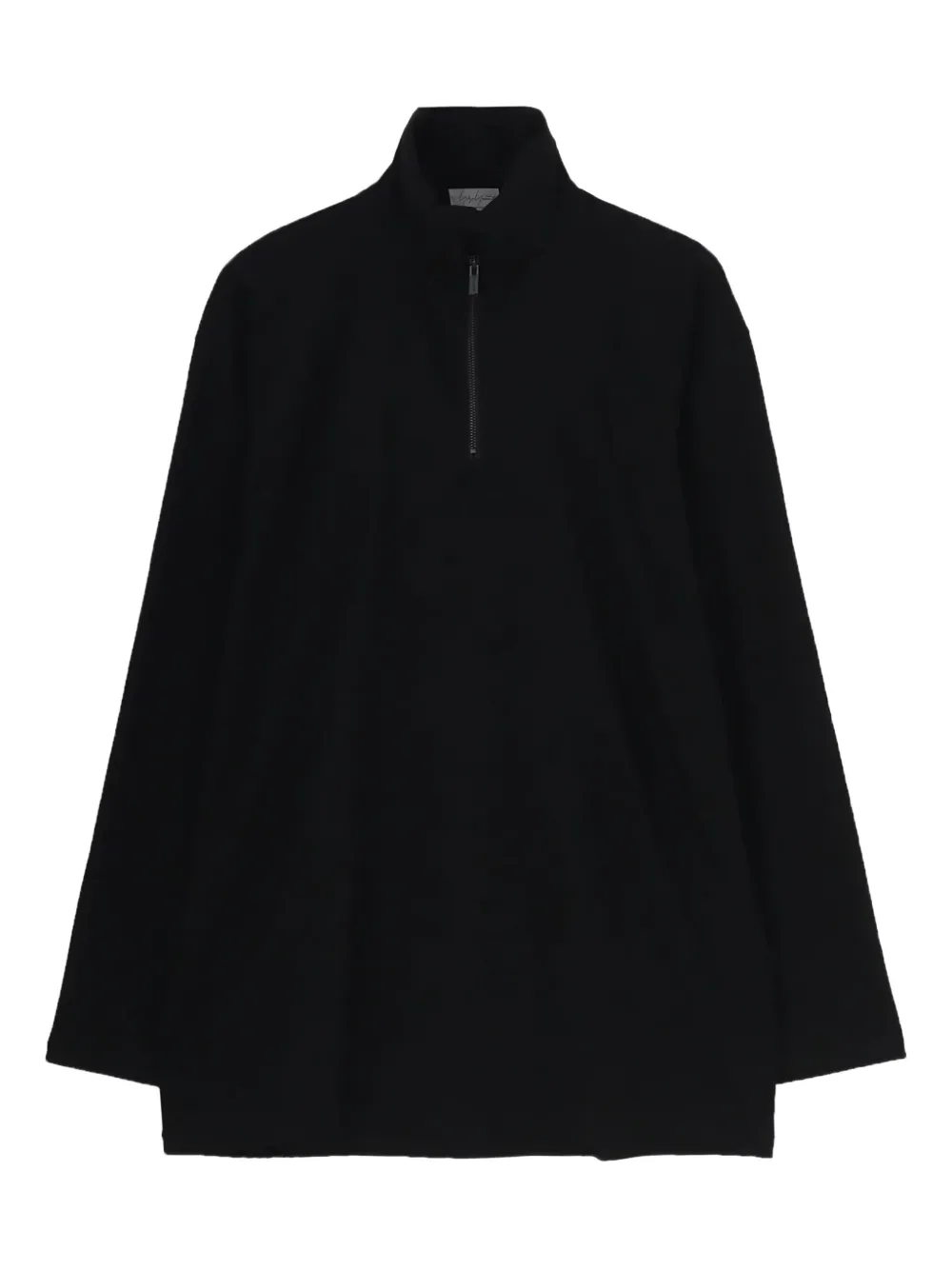 Yohji Yamamoto suéter con medio cierre y cuello capitonado | negro | Image 1