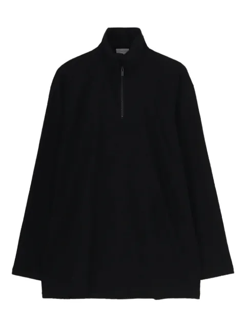 Yohji Yamamoto padded-collar half-zip sweater 