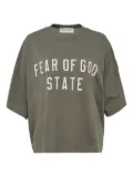 FEAR OF GOD ESSENTIALS logo-stamp T-shirt - Green