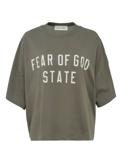 FEAR OF GOD ESSENTIALS logo-stamp T-shirt