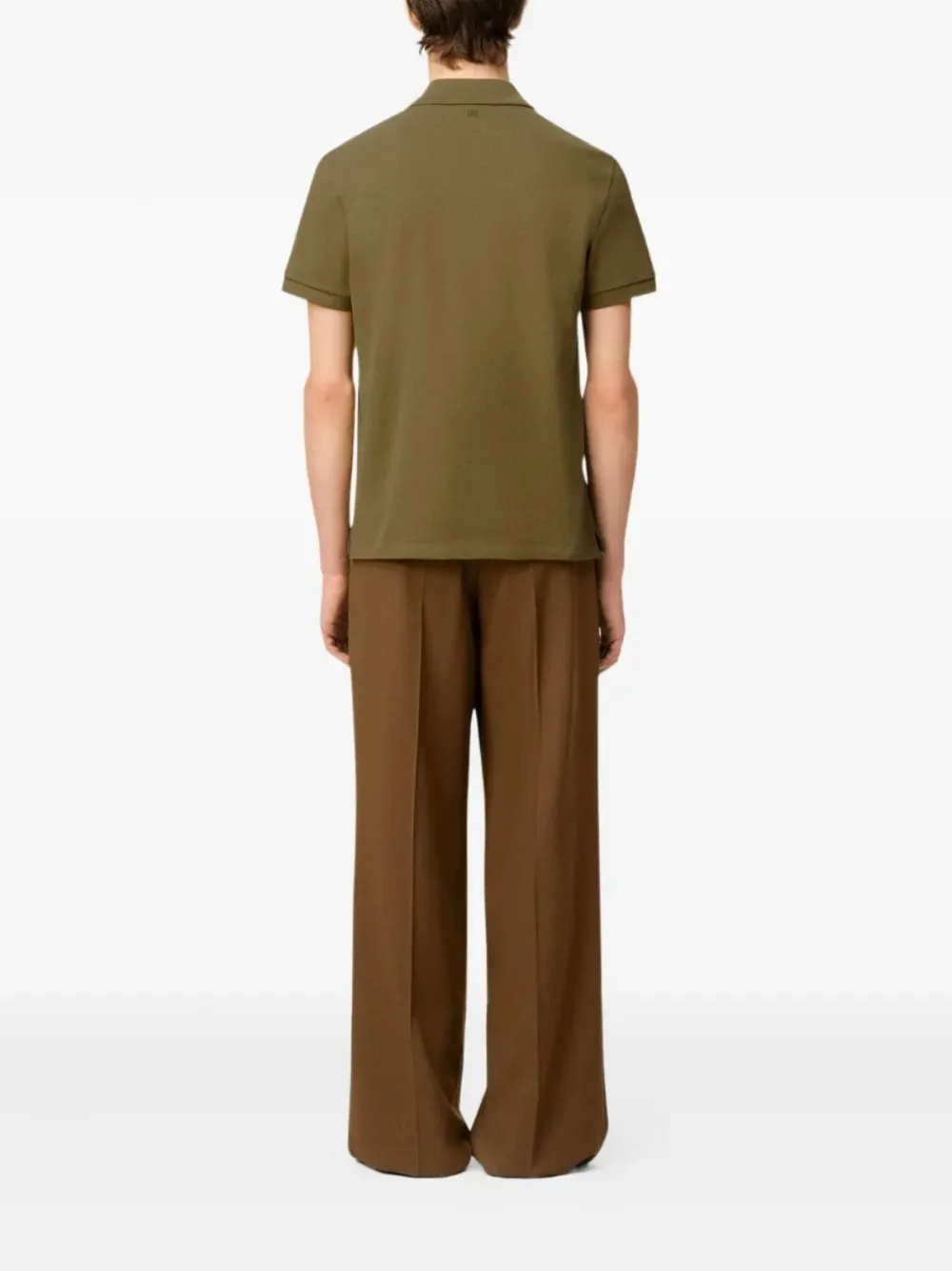 AMI Paris Katoenen poloshirt met hartlogo Groen