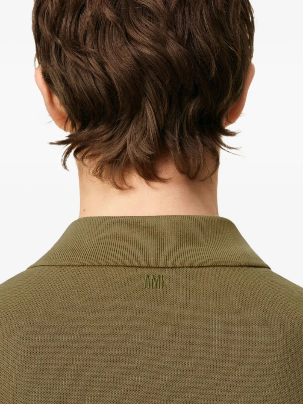 AMI Paris Katoenen poloshirt met hartlogo Groen