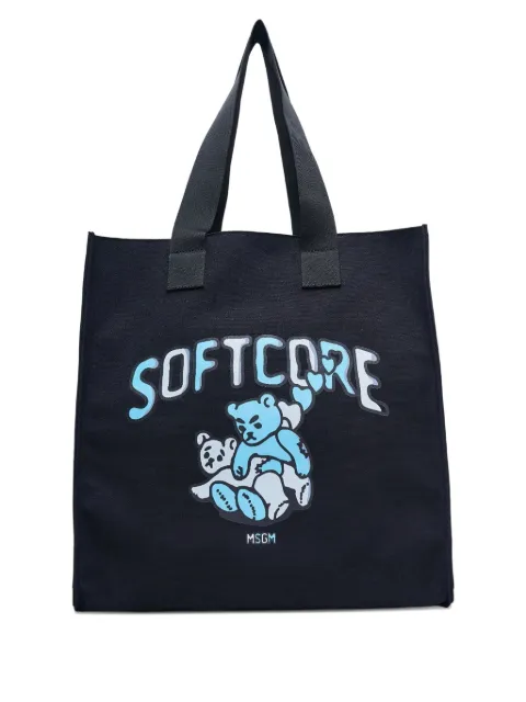 MSGM sac cabas à imprimé ourson