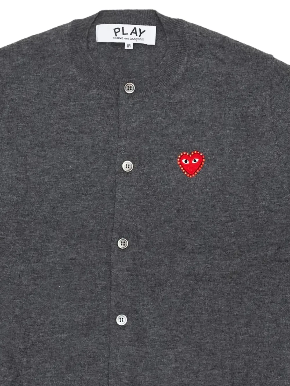 Comme Des Garçons Play Vest met stras en hart Grijs