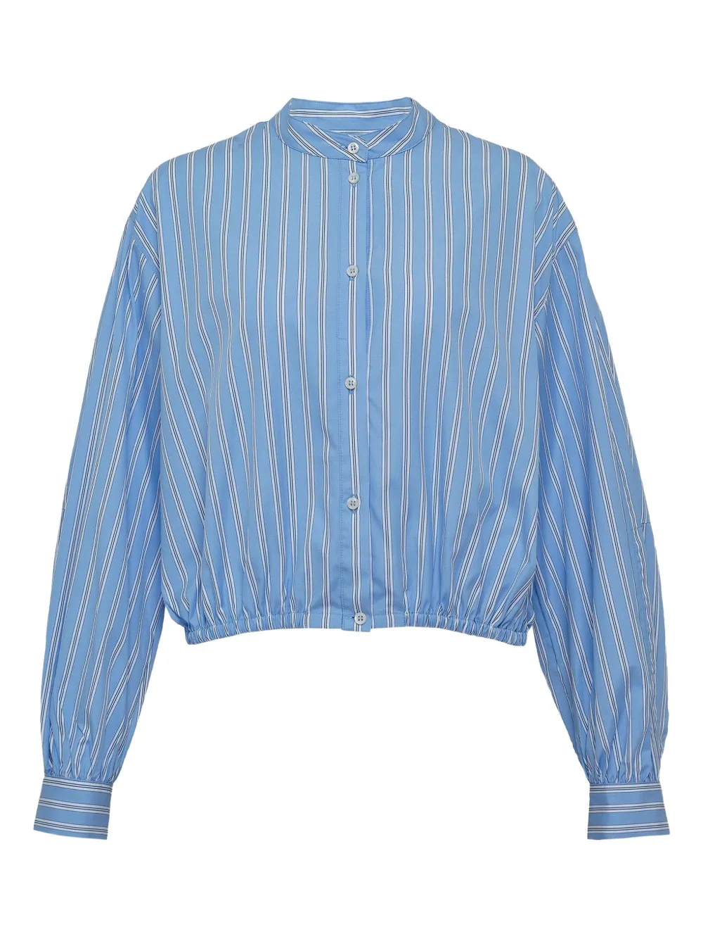 MSGM balloon-sleeve stripe-pattern shirt - ブルー MSGM balloon-sleeve stripe-pattern shirt - ブルー