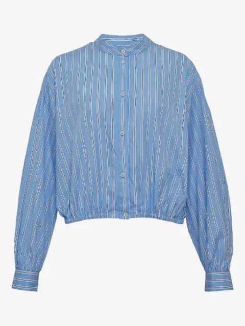 MSGM balloon-sleeve stripe-pattern shirt