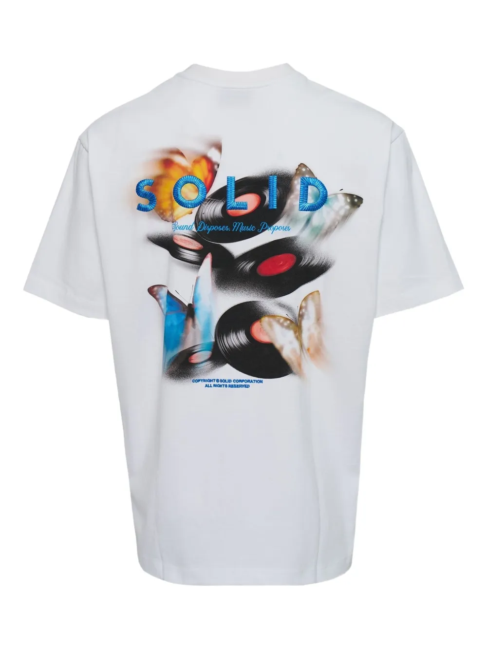 SOLID HOMME graphic-print T-shirt - Wit