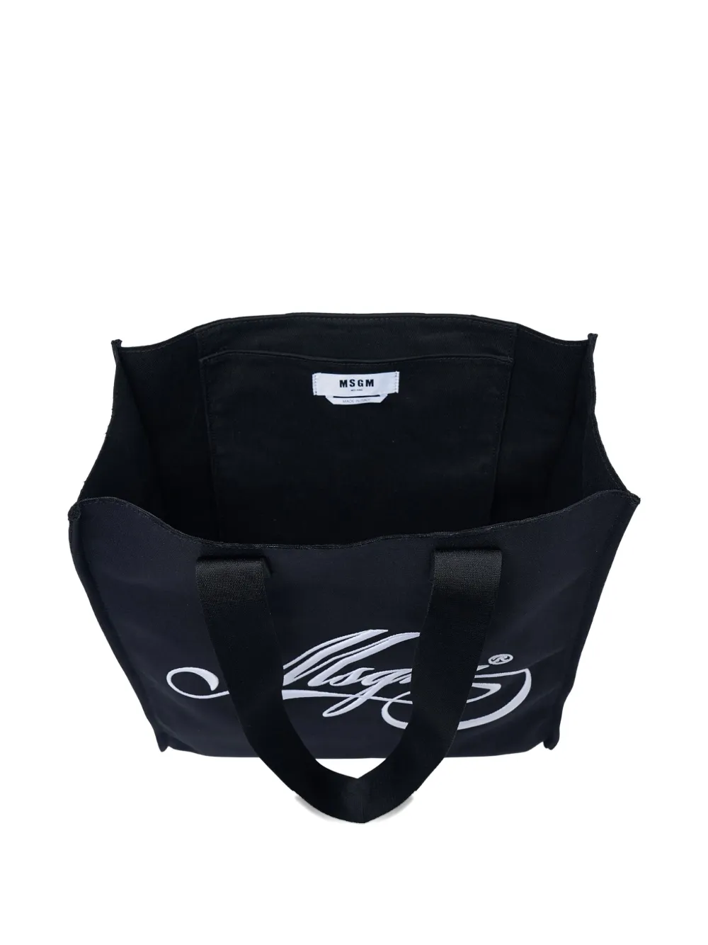 Msgm Logo-print Tote Bag In Black