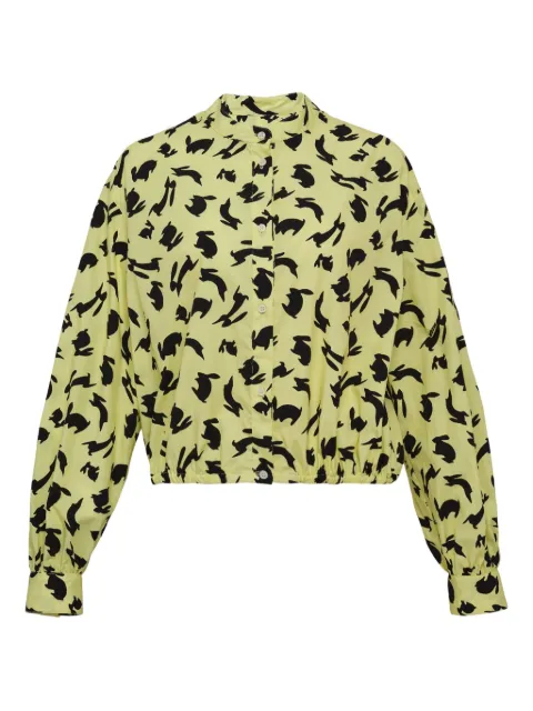 MSGM rabbit-print button-up blouse