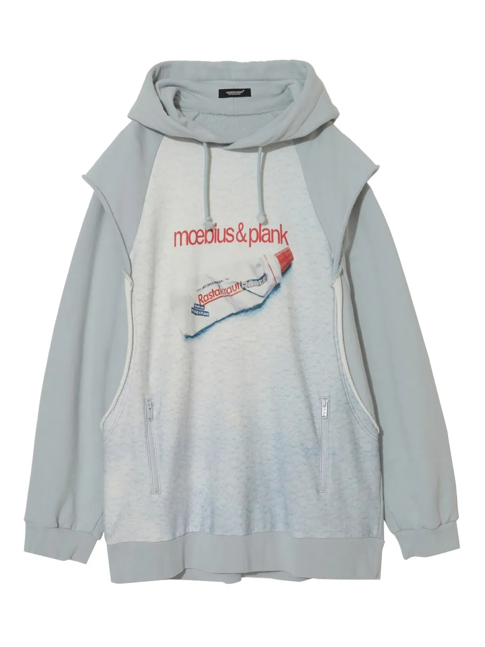 Undercover layered hoodie | Blue | Image 1