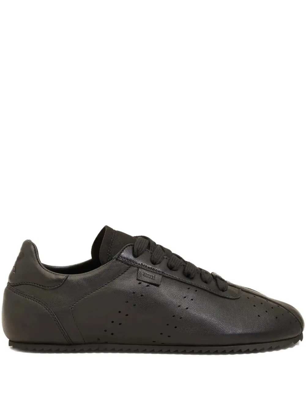 AMI Paris Step perforated leather sneakers Black