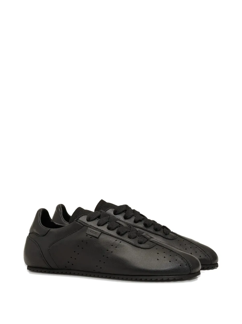 AMI Paris Step perforated leather sneakers Black