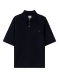 Wooyoungmi textured-knit polo shirt - Blue