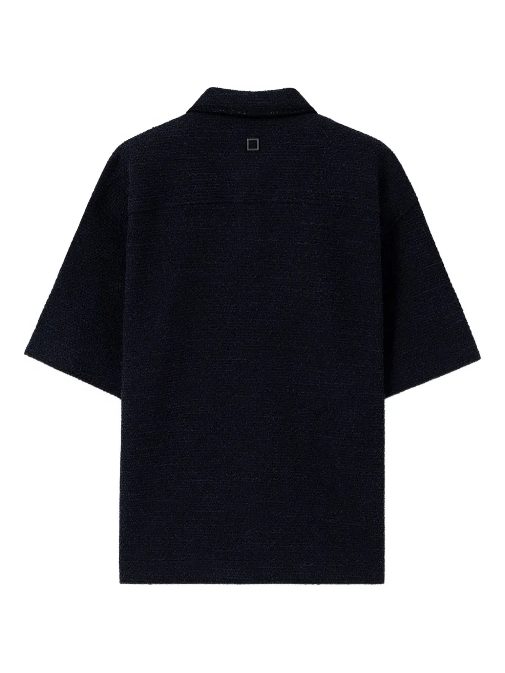 Wooyoungmi textured-knit polo shirt - Blauw