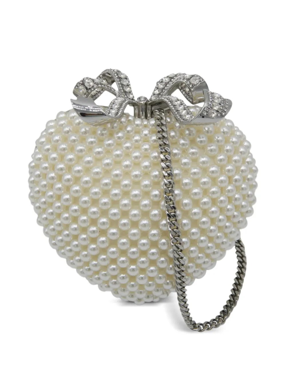 Self-Portrait pearl heart clutch bag | Image 2