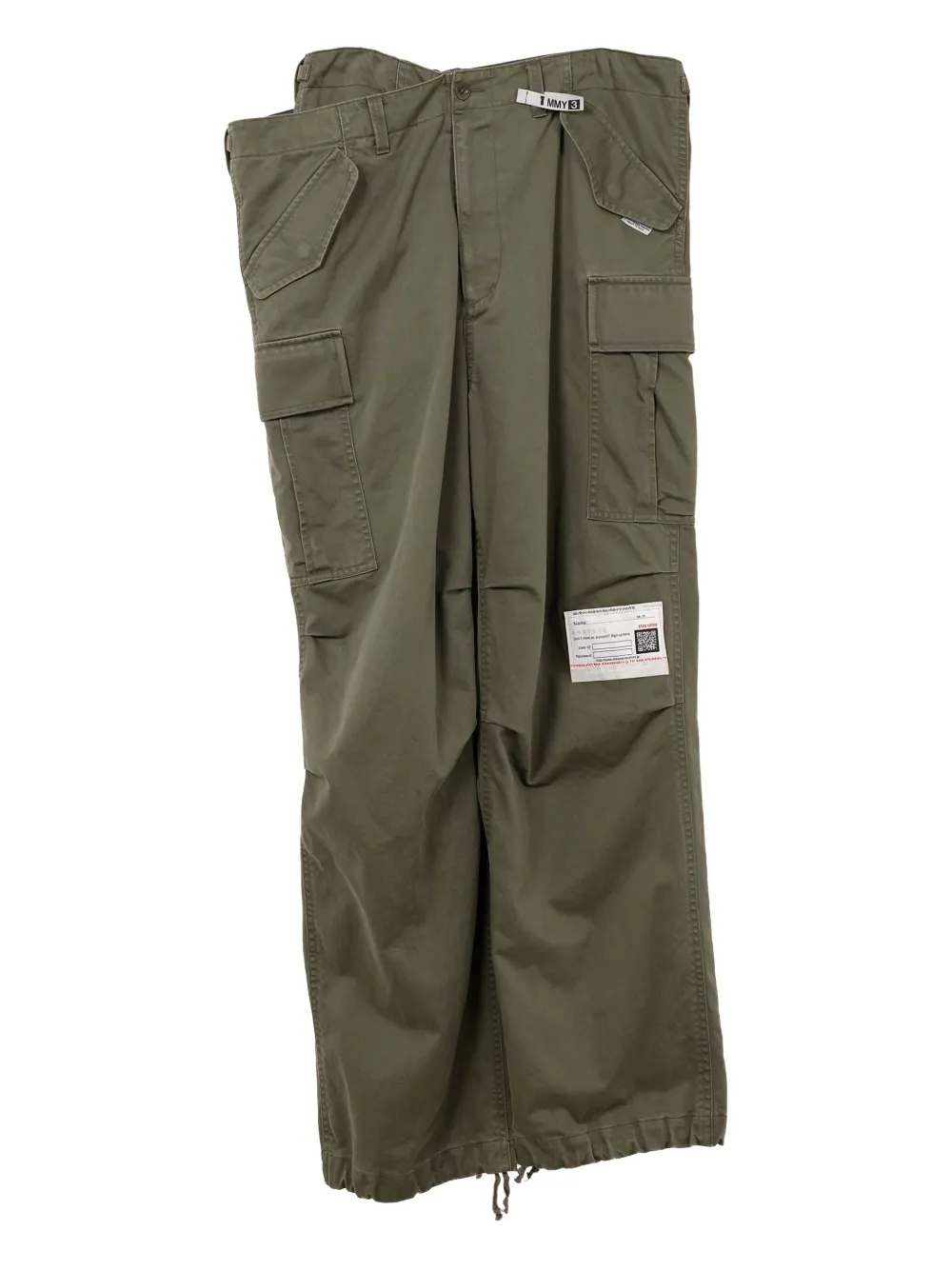 Maison MIHARA YASUHIRO Huge layered cargo pants | Green | Image 1