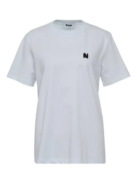 MSGM logo-embroidered T-shirt