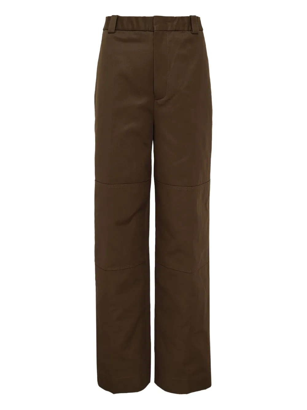 Jil Sander Pleated Panel Trousers In Brown