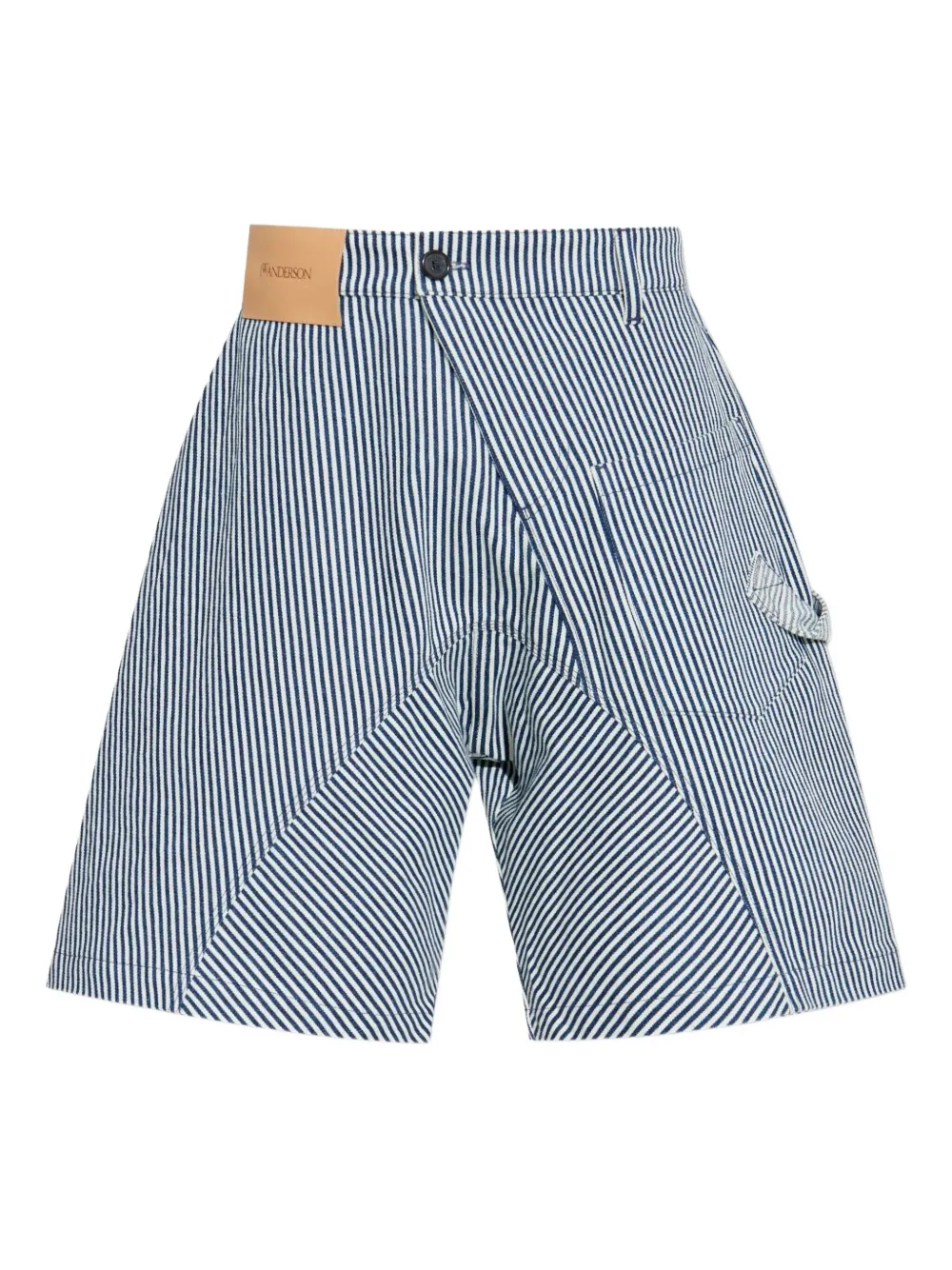 Jw Anderson Stripe Panelled Shorts In Blue