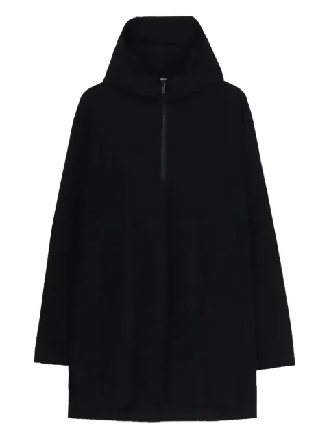 Yohji Yamamoto hoodie capitonada con medio cierre