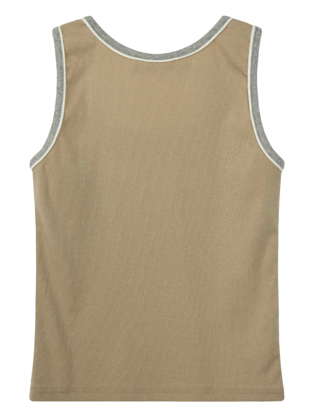 Rest&recreation Square-neck Ribbed Top In Brown