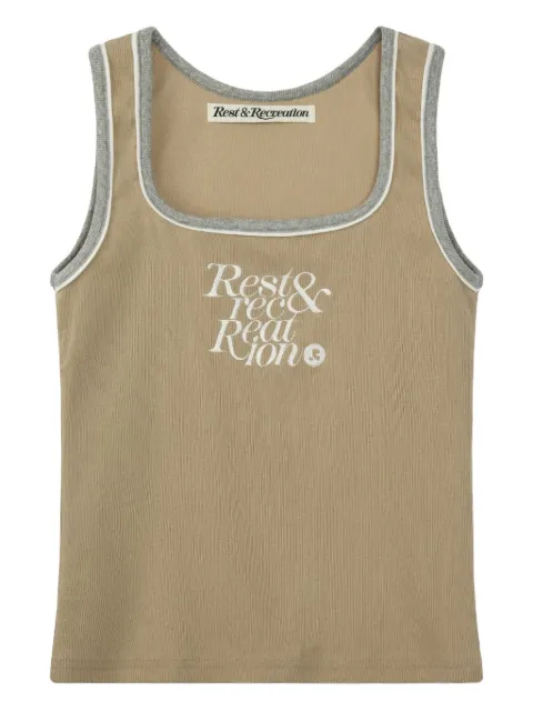 Rest&Recreation square-neck ribbed top