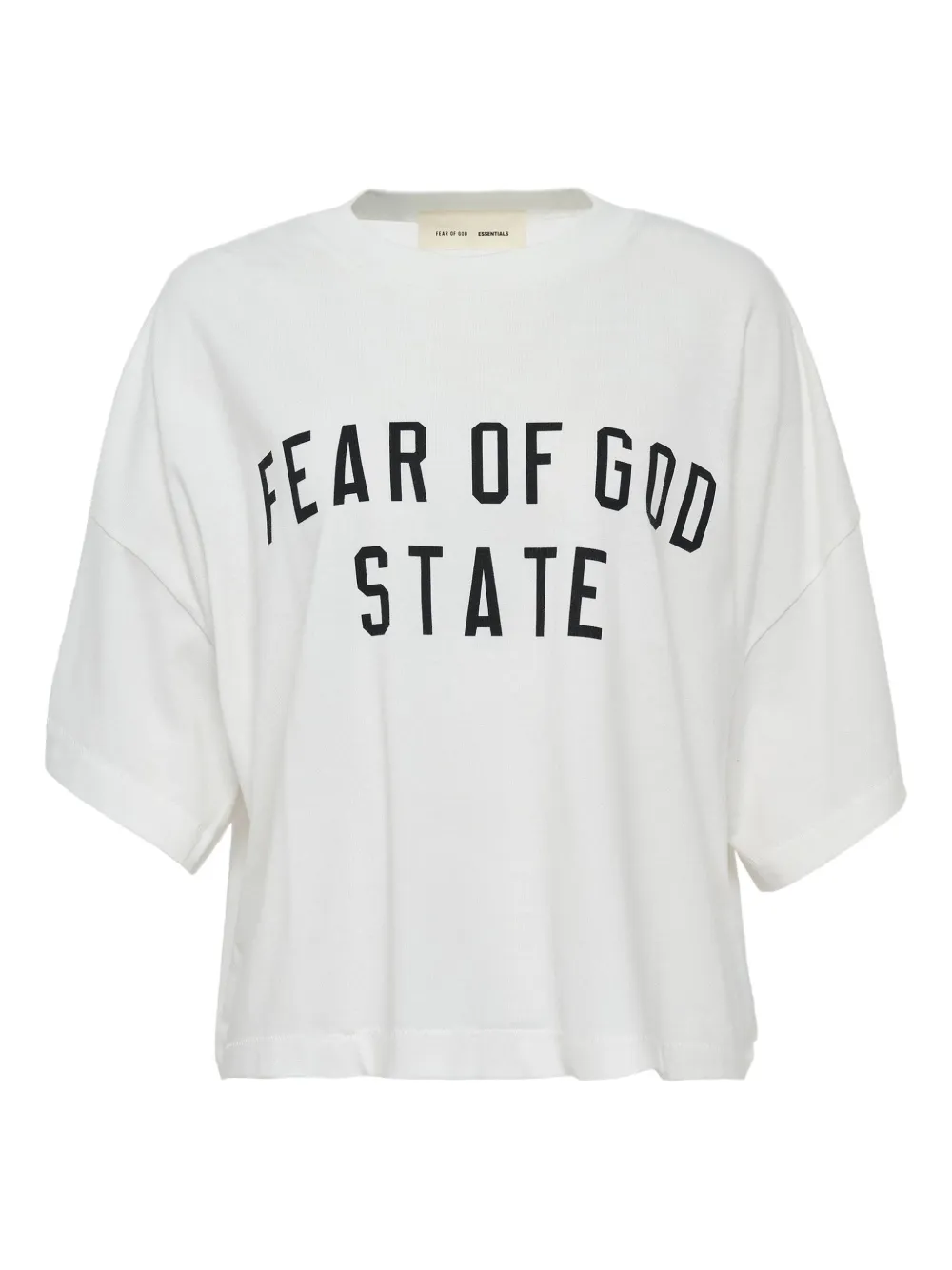 Essentials Logo-print Cotton-blend T-shirt In White