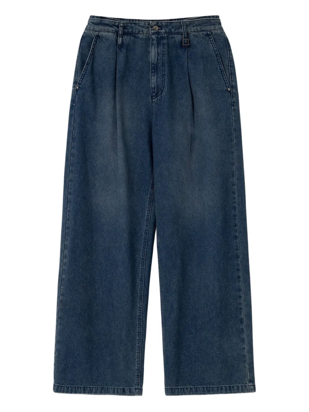 Wooyoungmi Pleated Baggy Jeans In Blue