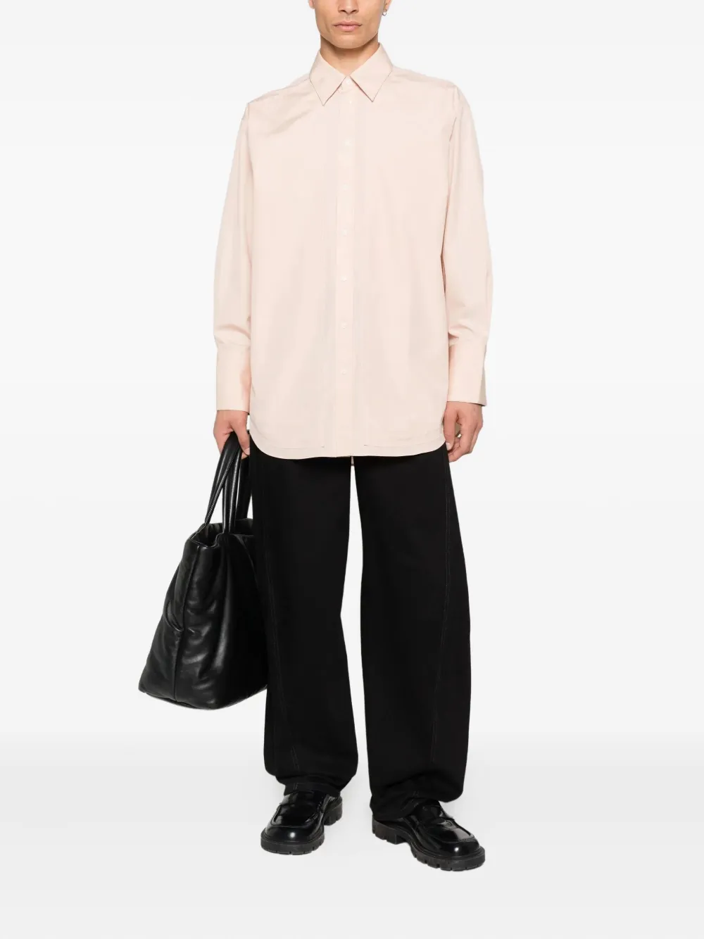 AMI Paris edge-stitching shirt - Roze