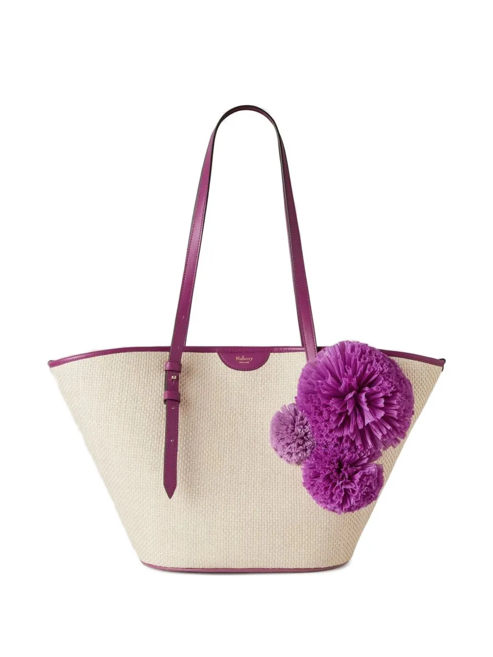Mulberry Pom-pom Tote Bag In Neutral