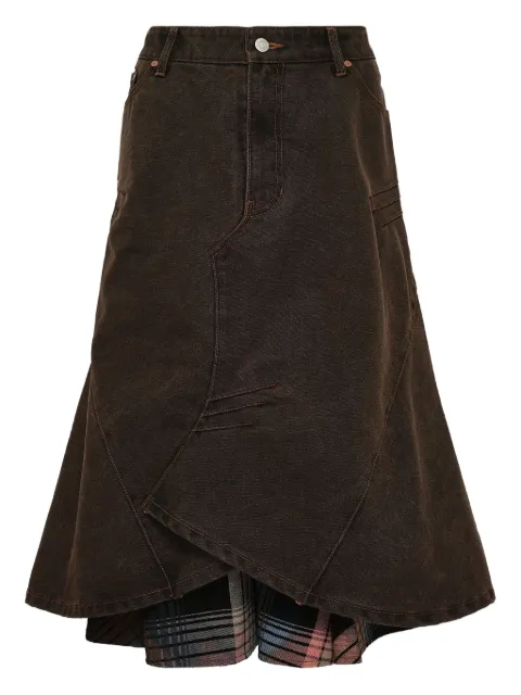 Andersson Bell layered flare midi skirt